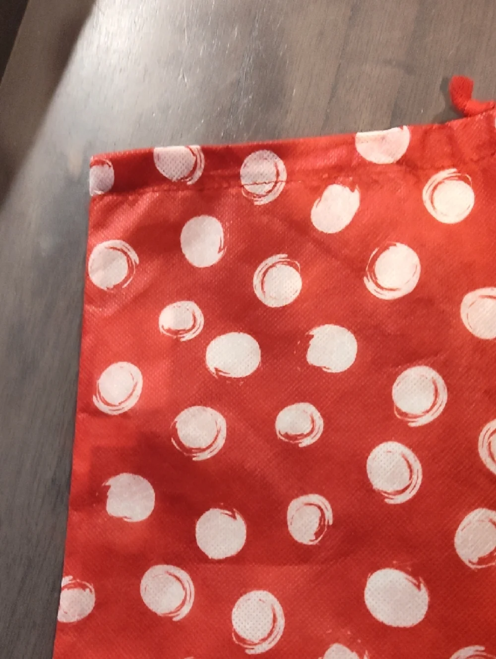 thirty-one Red Holiday Tote with Black Accents and Yellow Buckle